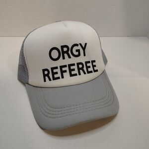 White and Gray Trucker Hat